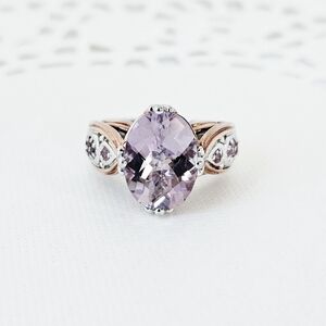 Authentic Victoria Wieck Kunzite & Tourmaline Ring Size 8!